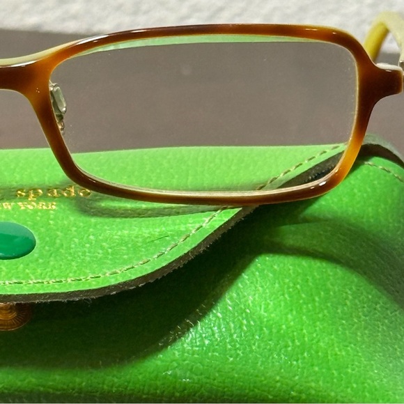 Kate Spade Linny tortoise shell Brown and Green Glasses made in Italy with case - Picture 6 of 14